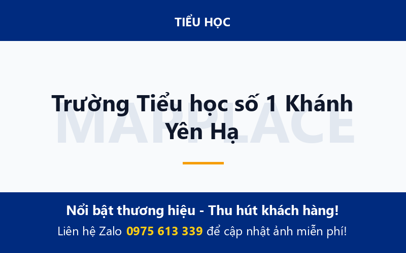 Trường Tiểu học số 1 Khánh Yên Hạ