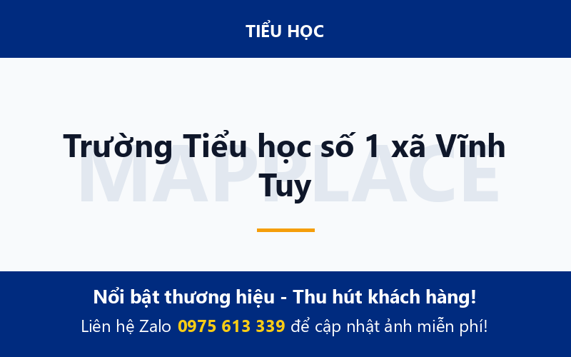 Trường Tiểu học số 1 xã Vĩnh Tuy