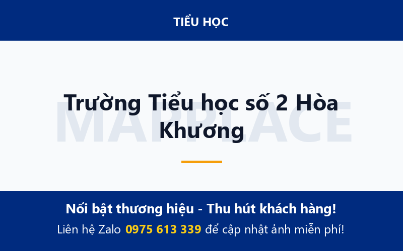 Trường Tiểu học số 2 Hòa Khương