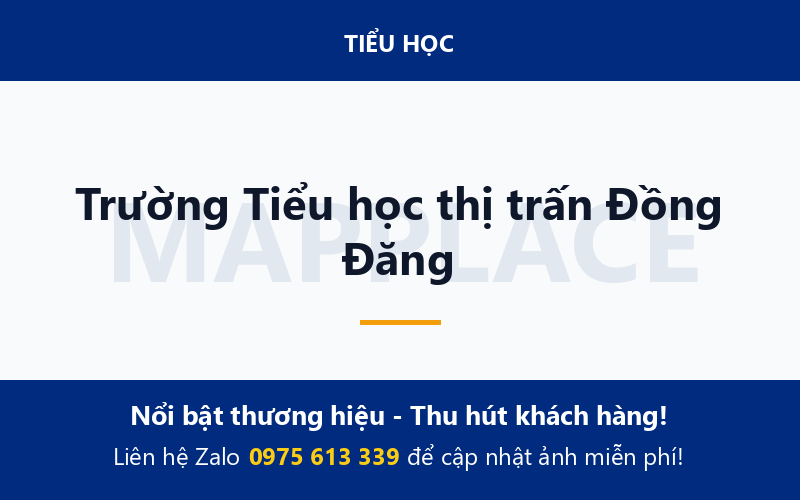 Trường Tiểu học thị trấn Đồng Đăng