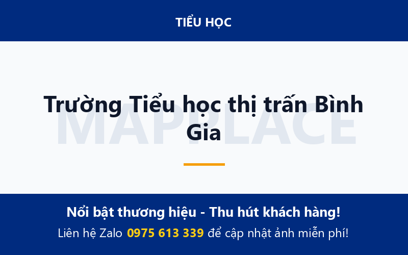 Trường Tiểu học thị trấn Bình Gia