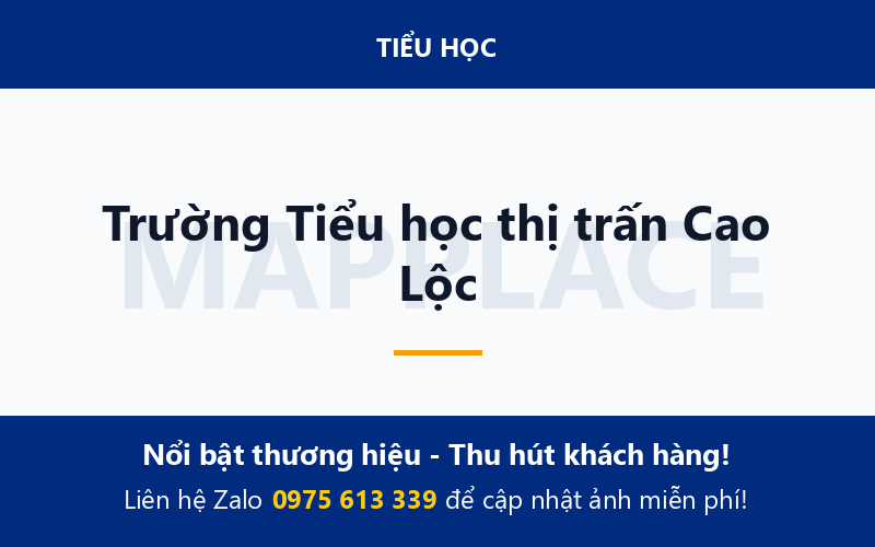 Trường Tiểu học thị trấn Cao Lộc