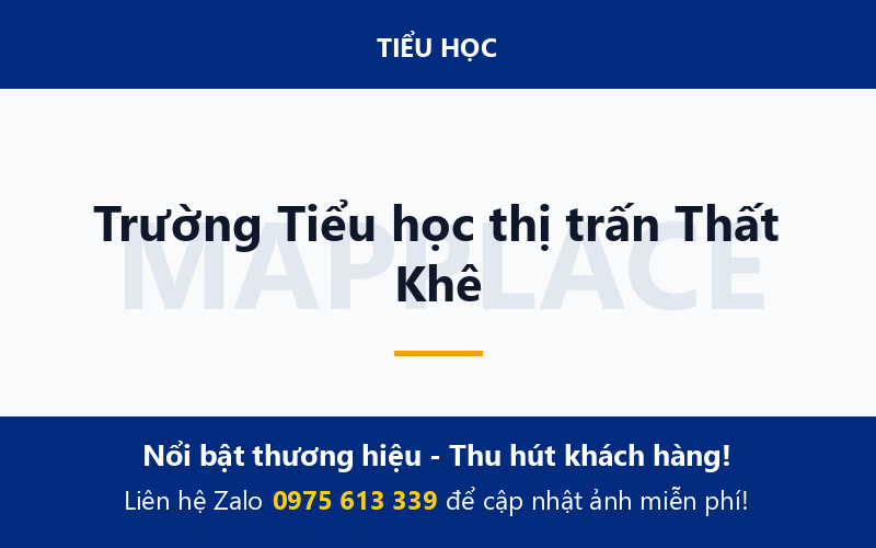 Trường Tiểu học thị trấn Thất Khê