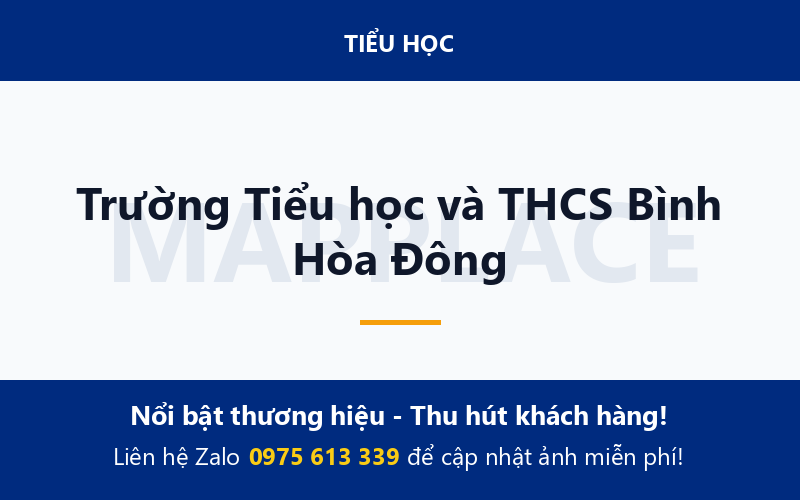 Trường Tiểu học và THCS Bình Hòa Đông