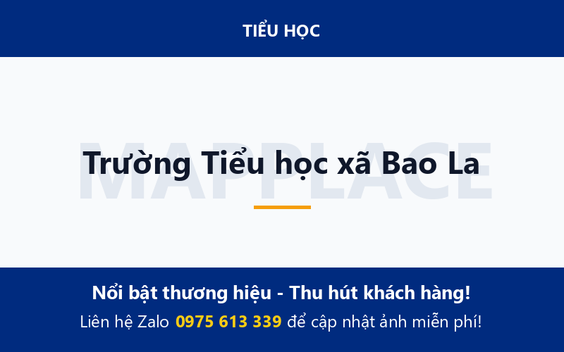 Trường Tiểu học xã Bao La