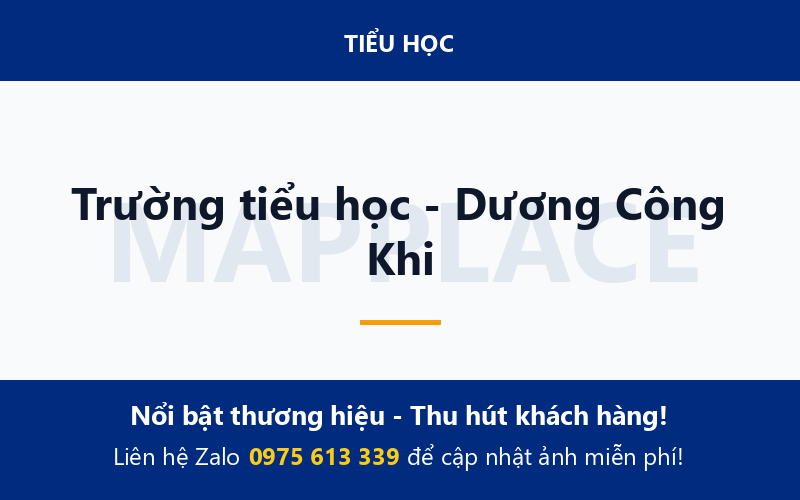Trường tiểu học - Dương Công Khi