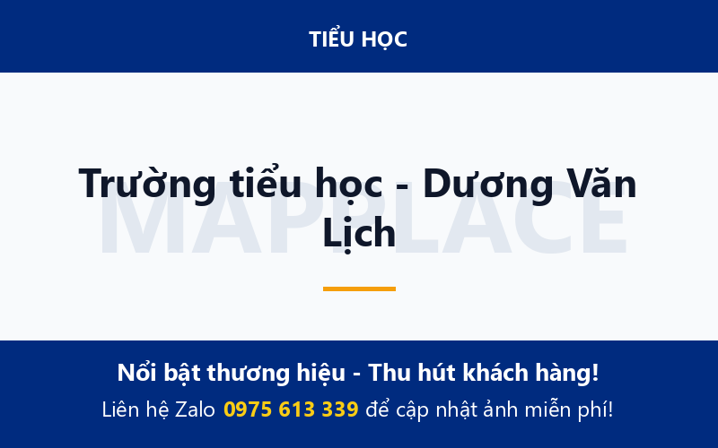 Trường tiểu học - Dương Văn Lịch