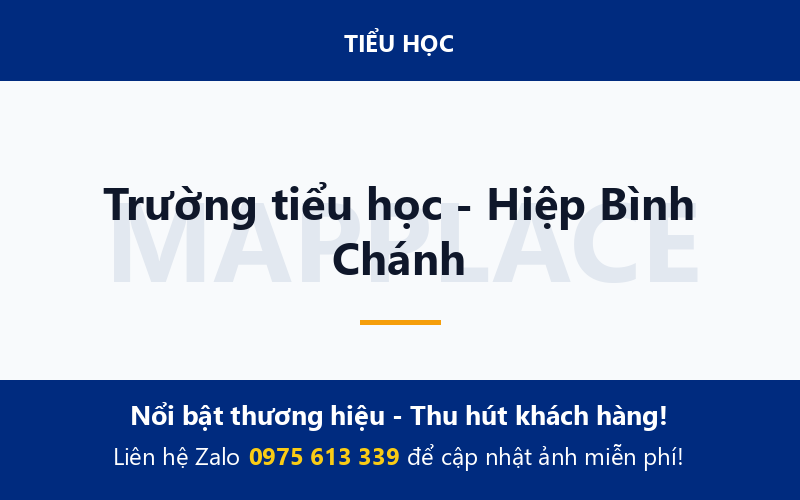 Trường tiểu học - Hiệp Bình Chánh