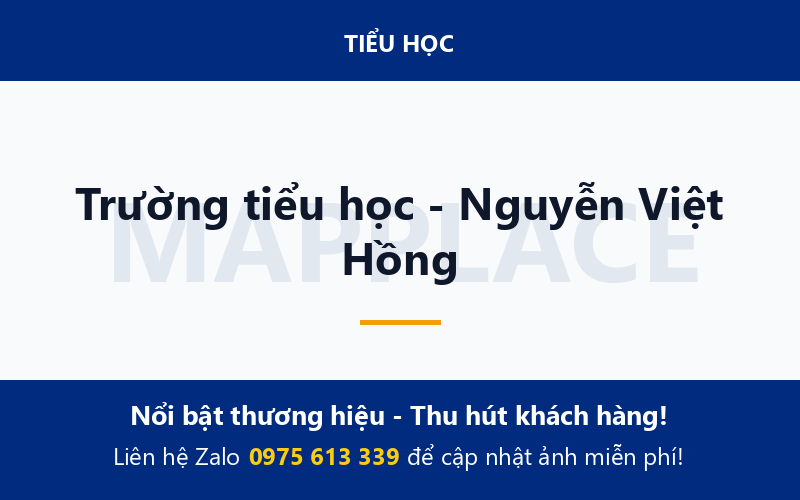 Trường tiểu học - Nguyễn Việt Hồng