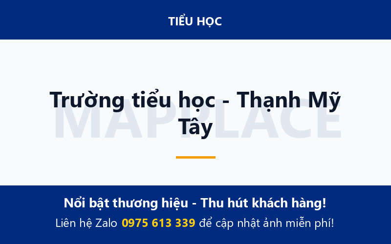 Trường tiểu học - Thạnh Mỹ Tây