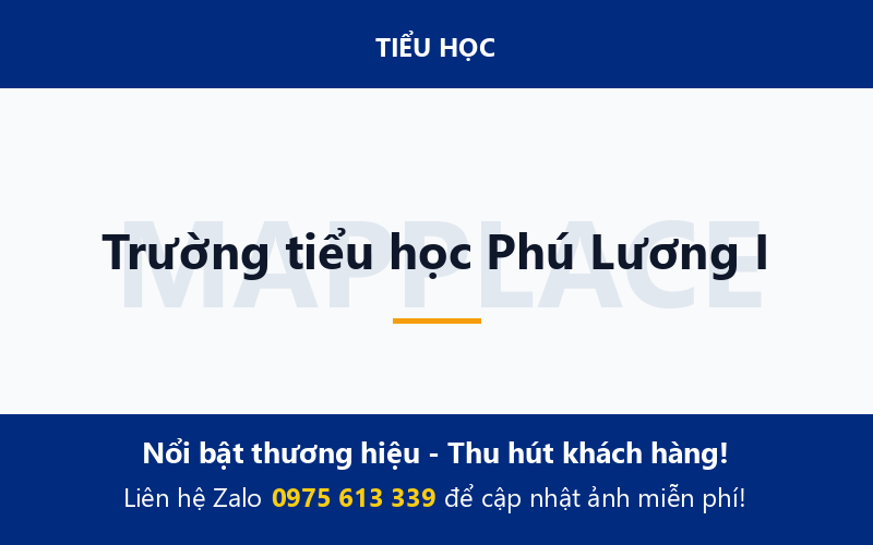 Trường tiểu học Phú Lương I
