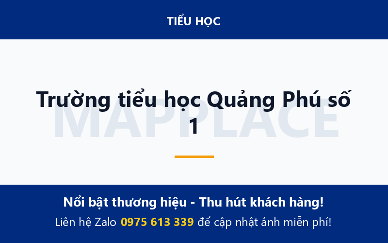 Trường tiểu học Quảng Phú số 1