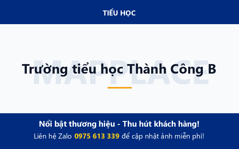 Trường tiểu học Thành Công B