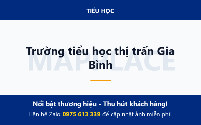 Trường tiểu học thị trấn Gia Bình