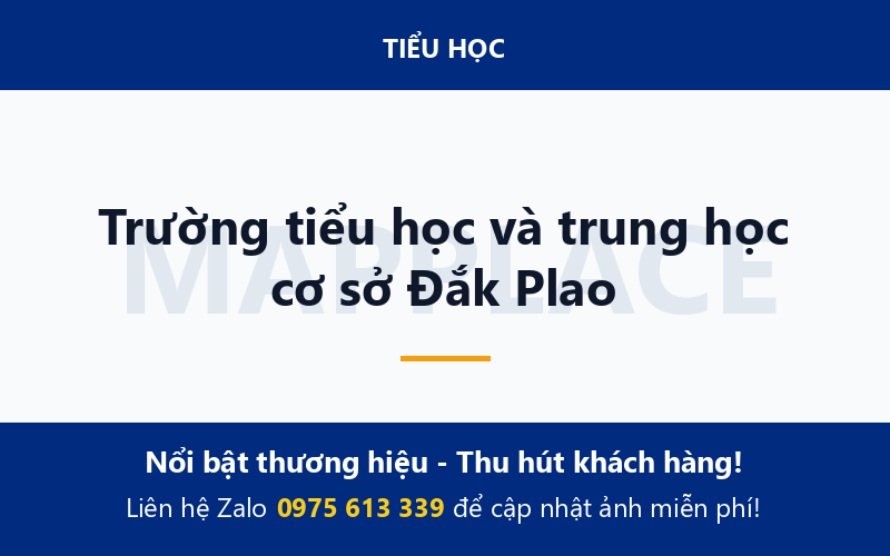 Trường tiểu học và trung học cơ sở Đắk Plao