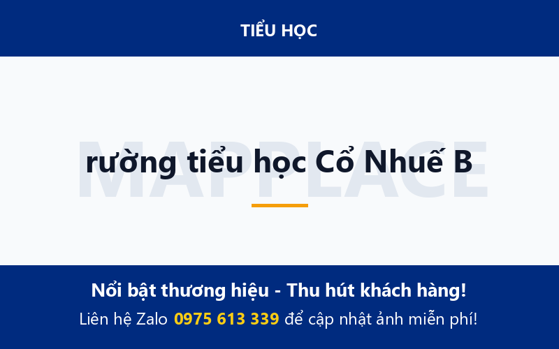 rường tiểu học Cổ Nhuế B