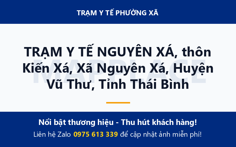 TRẠM Y TẾ NGUYÊN XÁ, thôn Kiến Xá, Xã Nguyên Xá, Huyện Vũ Thư, Tỉnh Thái Bình