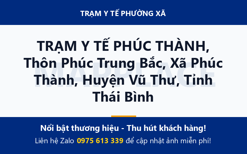 TRẠM Y TẾ PHÚC THÀNH, Thôn Phúc Trung Bắc, Xã Phúc Thành, Huyện Vũ Thư, Tỉnh Thái Bình