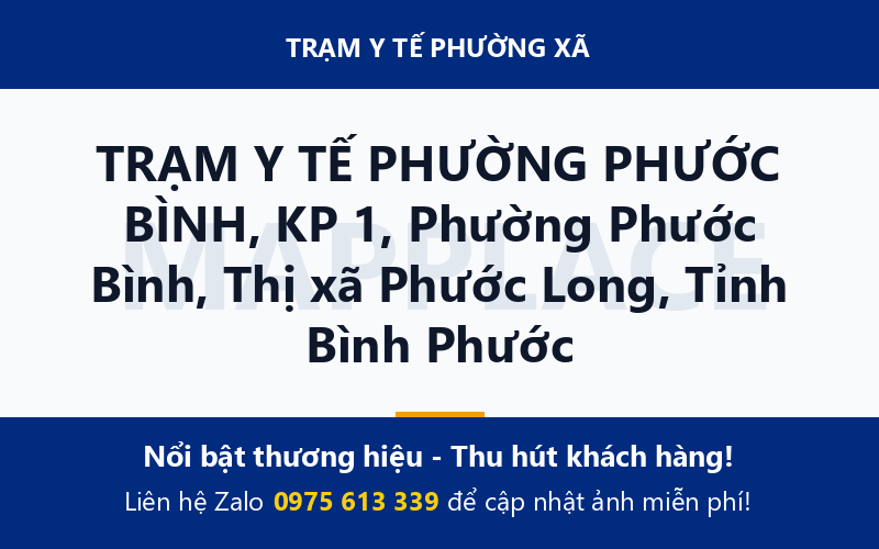 TRẠM Y TẾ PHƯỜNG PHƯỚC BÌNH, KP 1, Phường Phước Bình, Thị xã Phước Long, Tỉnh Bình Phước