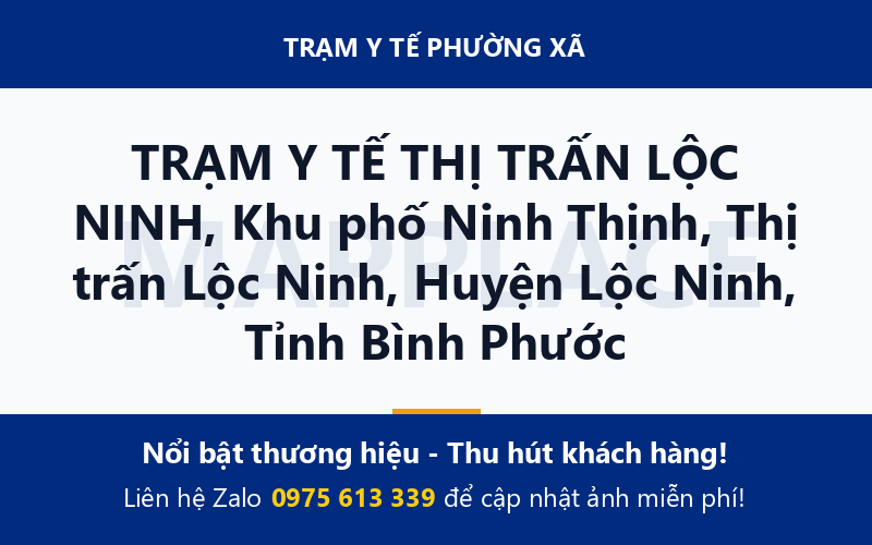 TRẠM Y TẾ THỊ TRẤN LỘC NINH, Khu phố Ninh Thịnh, Thị trấn Lộc Ninh, Huyện Lộc Ninh, Tỉnh Bình Phước