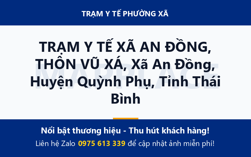TRẠM Y TẾ XÃ AN ĐỒNG, THÔN VŨ XÁ, Xã An Đồng, Huyện Quỳnh Phụ, Tỉnh Thái Bình