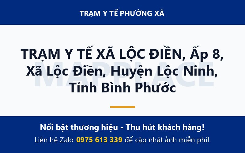 TRẠM Y TẾ XÃ LỘC ĐIỀN, Ấp 8, Xã Lộc Điền, Huyện Lộc Ninh, Tỉnh Bình Phước