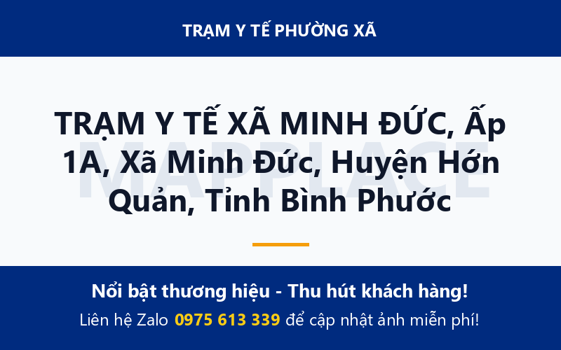 TRẠM Y TẾ XÃ MINH ĐỨC, Ấp 1A, Xã Minh Đức, Huyện Hớn Quản, Tỉnh Bình Phước