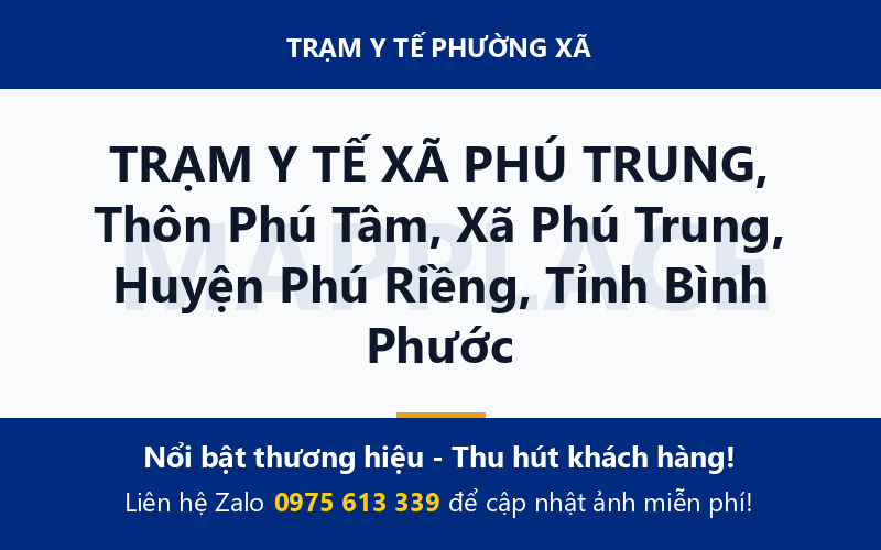 TRẠM Y TẾ XÃ PHÚ TRUNG, Thôn Phú Tâm, Xã Phú Trung, Huyện Phú Riềng, Tỉnh Bình Phước