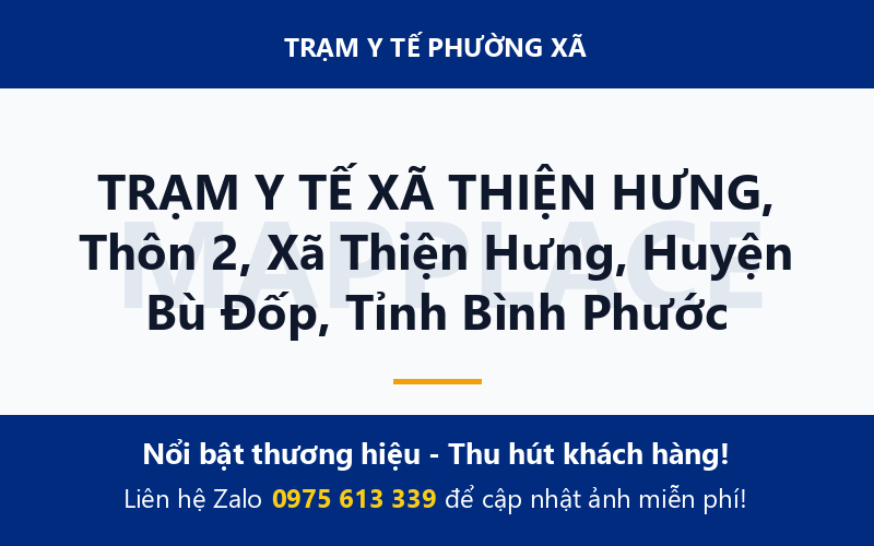 TRẠM Y TẾ XÃ THIỆN HƯNG, Thôn 2, Xã Thiện Hưng, Huyện Bù Đốp, Tỉnh Bình Phước