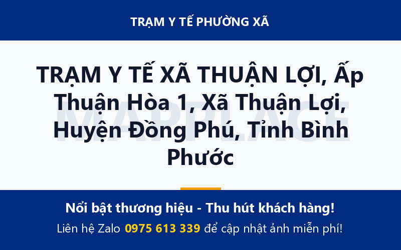 TRẠM Y TẾ XÃ THUẬN LỢI, Ấp Thuận Hòa 1, Xã Thuận Lợi, Huyện Đồng Phú, Tỉnh Bình Phước