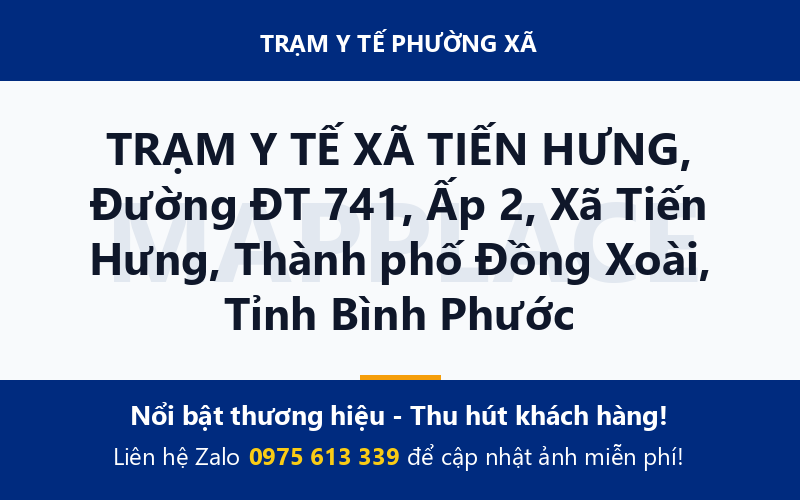 TRẠM Y TẾ XÃ TIẾN HƯNG, Đường ĐT 741, Ấp 2, Xã Tiến Hưng, Thành phố Đồng Xoài, Tỉnh Bình Phước