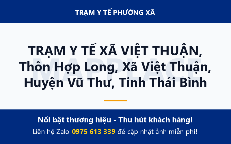 TRẠM Y TẾ XÃ VIỆT THUẬN, Thôn Hợp Long, Xã Việt Thuận, Huyện Vũ Thư, Tỉnh Thái Bình