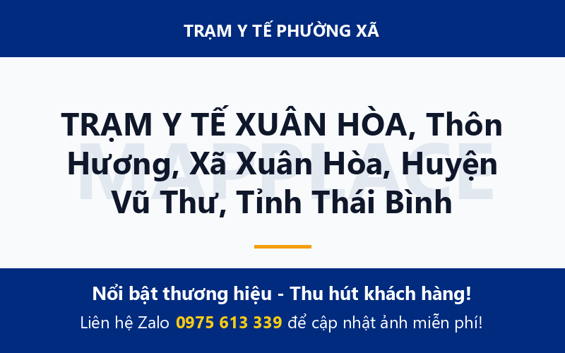 TRẠM Y TẾ XUÂN HÒA, Thôn Hương, Xã Xuân Hòa, Huyện Vũ Thư, Tỉnh Thái Bình