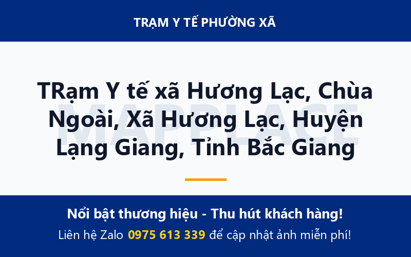 TRạm Y tế xã Hương Lạc, Chùa Ngoài, Xã Hương Lạc, Huyện Lạng Giang, Tỉnh Bắc Giang