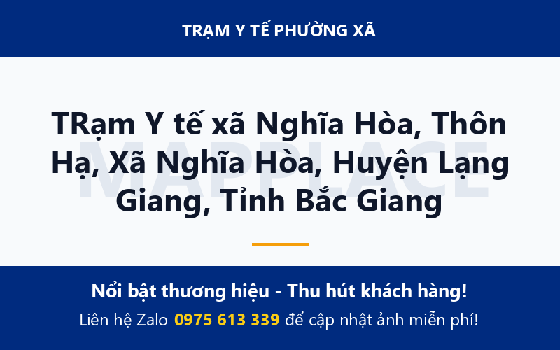 TRạm Y tế xã Nghĩa Hòa, Thôn Hạ, Xã Nghĩa Hòa, Huyện Lạng Giang, Tỉnh Bắc Giang