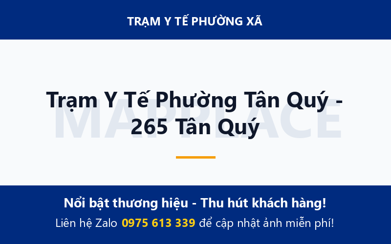 Trạm Y Tế Phường Tân Quý - 265 Tân Quý