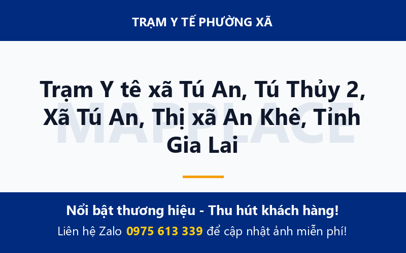 Trạm Y tê xã Tú An, Tú Thủy 2, Xã Tú An, Thị xã An Khê, Tỉnh Gia Lai