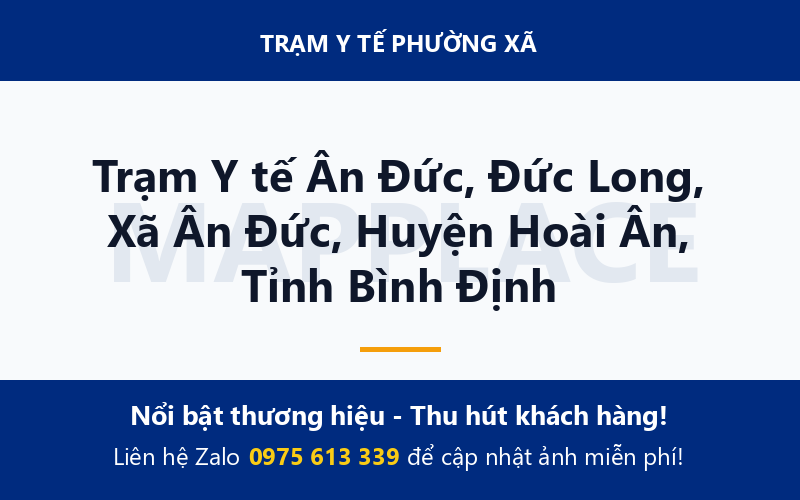 Trạm Y tế Ân Đức, Đức Long, Xã Ân Đức, Huyện Hoài Ân, Tỉnh Bình Định