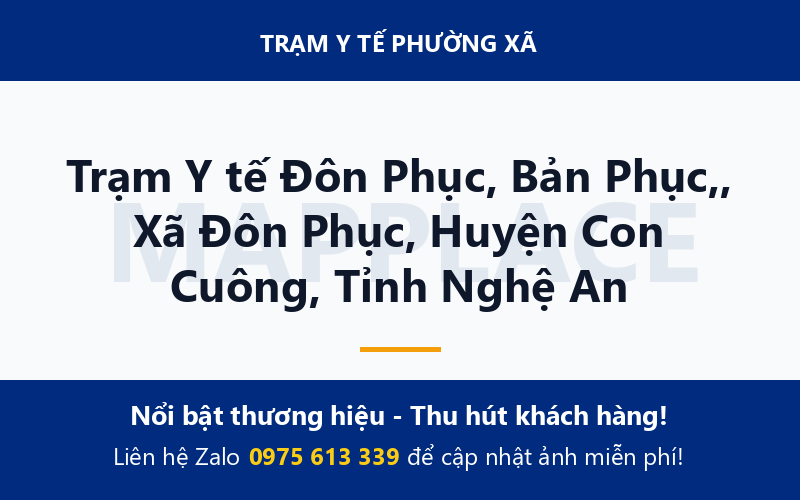 Trạm Y tế Đôn Phục, Bản Phục,, Xã Đôn Phục, Huyện Con Cuông, Tỉnh Nghệ An