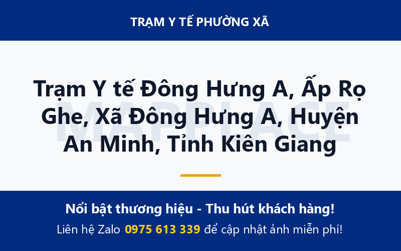 Trạm Y tế Đông Hưng A, Ấp Rọ Ghe, Xã Đông Hưng A, Huyện An Minh, Tỉnh Kiên Giang