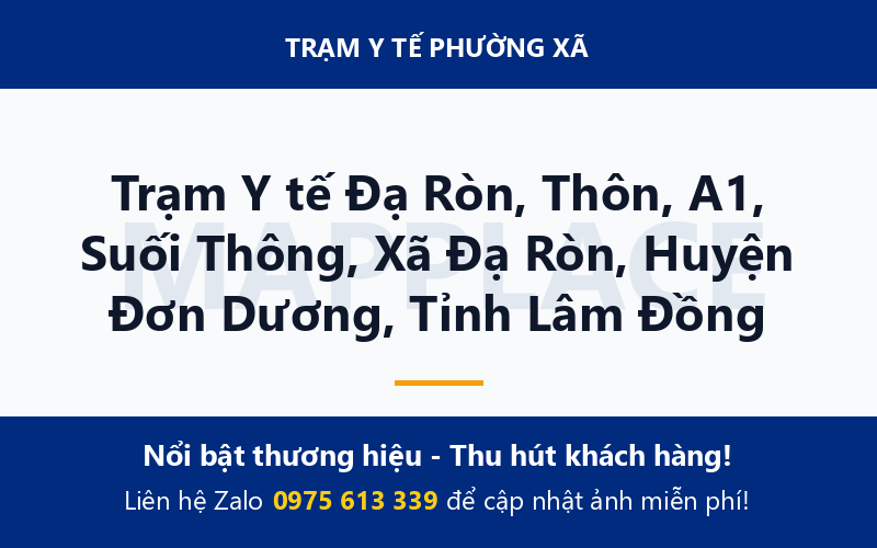 Trạm Y tế Đạ Ròn, Thôn, A1, Suối Thông, Xã Đạ Ròn, Huyện Đơn Dương, Tỉnh Lâm Đồng
