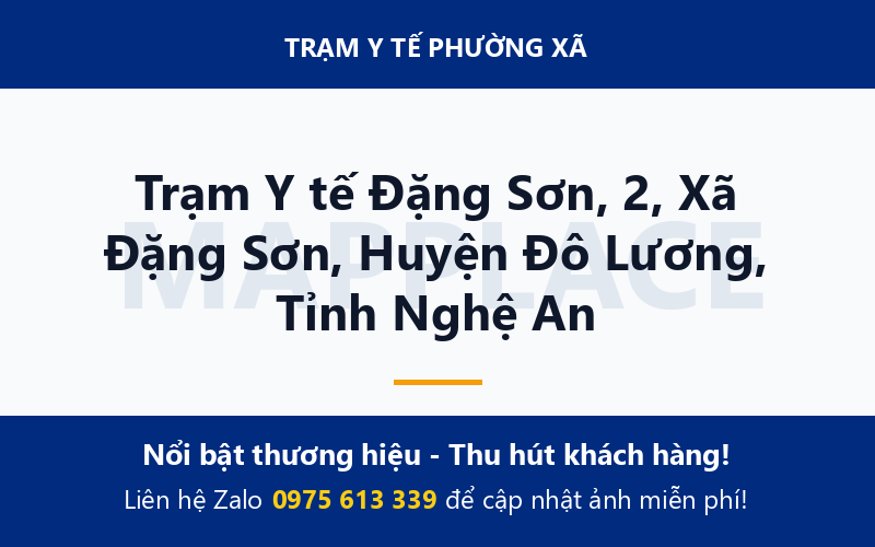 Trạm Y tế Đặng Sơn, 2, Xã Đặng Sơn, Huyện Đô Lương, Tỉnh Nghệ An