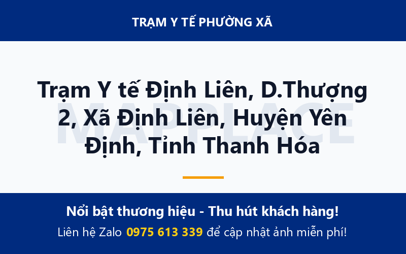 Trạm Y tế Định Liên, D.Thượng 2, Xã Định Liên, Huyện Yên Định, Tỉnh Thanh Hóa