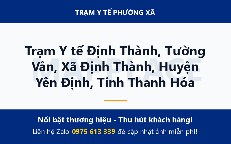 Trạm Y tế Định Thành, Tường Vân, Xã Định Thành, Huyện Yên Định, Tỉnh Thanh Hóa