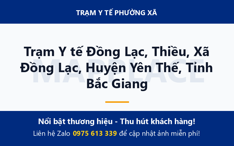 Trạm Y tế Đồng Lạc, Thiều, Xã Đồng Lạc, Huyện Yên Thế, Tỉnh Bắc Giang
