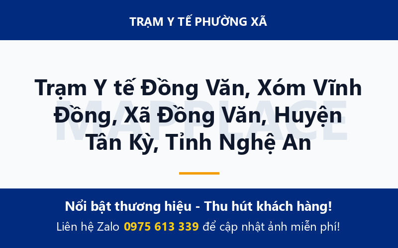 Trạm Y tế Đồng Văn, Xóm Vĩnh Đồng, Xã Đồng Văn, Huyện Tân Kỳ, Tỉnh Nghệ An