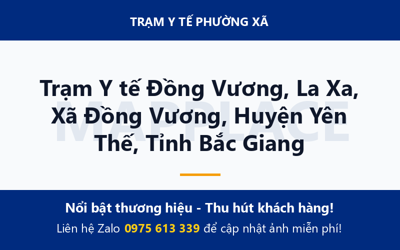 Trạm Y tế Đồng Vương, La Xa, Xã Đồng Vương, Huyện Yên Thế, Tỉnh Bắc Giang