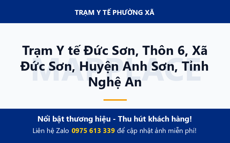 Trạm Y tế Đức Sơn, Thôn 6, Xã Đức Sơn, Huyện Anh Sơn, Tỉnh Nghệ An