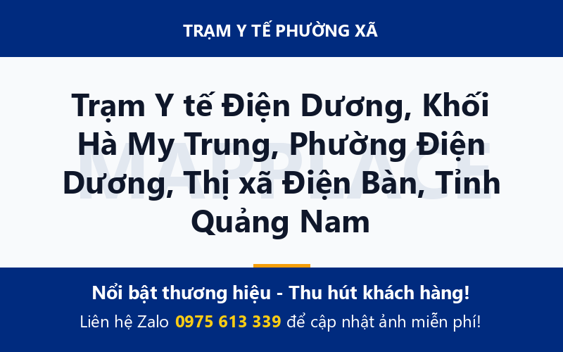 Trạm Y tế Điện Dương, Khối Hà My Trung, Phường Điện Dương, Thị xã Điện Bàn, Tỉnh Quảng Nam