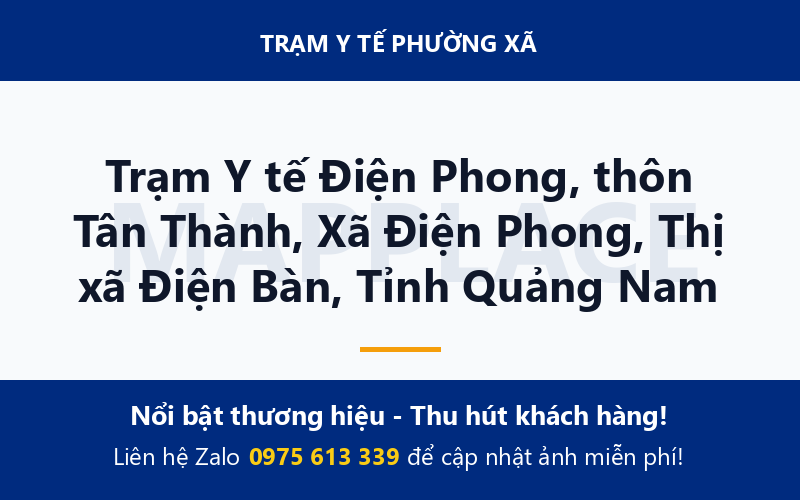 Trạm Y tế Điện Phong, thôn Tân Thành, Xã Điện Phong, Thị xã Điện Bàn, Tỉnh Quảng Nam